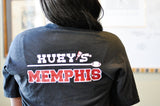 Huey's Memphis Football T, Black