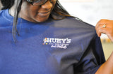 Huey's Memphis Football T, Navy Blue