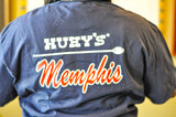 Huey's Memphis Football T, Navy Blue